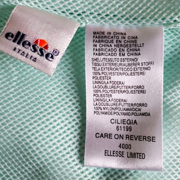 Ellesse Mint Green Jacket Size Medium Women's - Picture 11 of 12